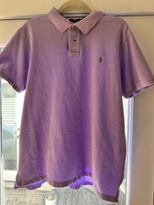 Polo Ralph Lauren The Iconic Mesh Polo Shirt Custom Slim Fit Light Purple XL