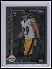 2025 Topps Chrome Football #370 Sebastian Castro Rookie Card RC Steelers