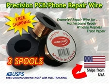 3Pcs 0.1mm Enameled Copper Jumper Wire - Phone & PCB Repair  - FREE SHIPPING!!!!