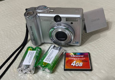 Canon Powershot A95 Digital Camera 5.0MP Flip Screen Silver 4 GB Card Working