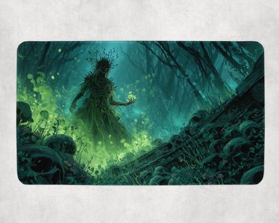 Undead Swamp Queen Themed Playmat | Unofficial MTG Playmat | Gift for Gamers 