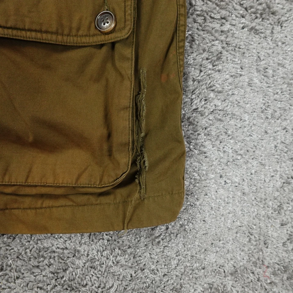 Chaqueta Orvis De Colección Para Hombres Grande Cuero Borde Campo Granero Safari Caza Pátina Foto 4 de 4