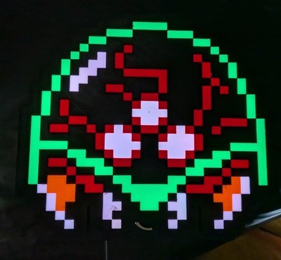 Metroid Sprite NES LED Sign Light Retro Game Decor Video Game Room 3D 9x8