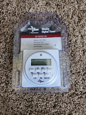 &&NEW ULTRAGROW 120V DIGITAL LCD PROGRAMMABLE 7 DAY TIMER 3 PRONG DOUBLE OUTLET