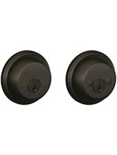 SCHLAGE Double Cylinder Deadbolt, Matte Black B62N 622 C