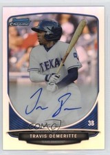 2013 Bowman Draft Chrome Prospect Refractor Travis Demeritte #BCA-TD Auto nd3