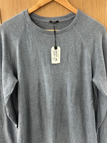 Denham Men's JV Raglan Blue Crew Neck Sweater - Size Large - New With Tags - Picture 2 of 12