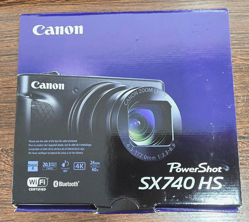 Canon PowerShot SX740 HS 20.3MP 4K Digital Camera 40x Black - New Opened Box