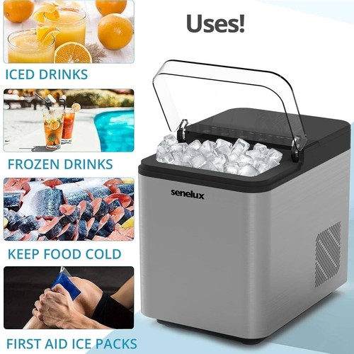 Senelux Ice Maker Machine Countertop Ice Machine, Self-Cleaning Ice Maker, 9 Cub - Picture 7 of 7