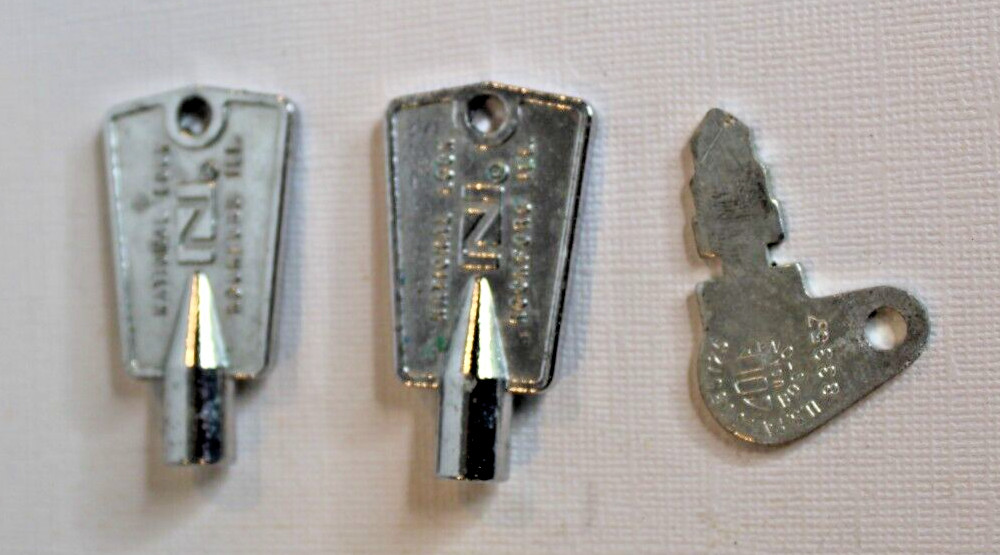Lot 3 Vintage  Freezer Keys National Lock Cole