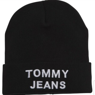 TOMMY HILFIGER BEANIE SCHWARZ TJM LOGO 