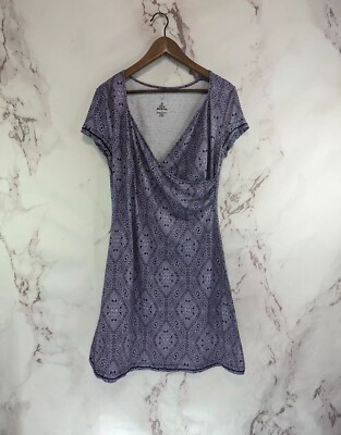 prana purple dress PRANA Dress Women Small Purple Grapevine Solana Bandeau Tube Halter Top Midi