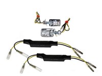 LED Mini Brick Schwarz E-GeprüFt Blinker Set + 2 WiderstäNde FüR Kawasaki Suzuki