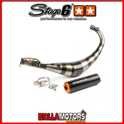 S6-9118903/BO Auspuff Stage6 Streetrace CNC orange/schwarz APRILIA SX 50ccm Fact