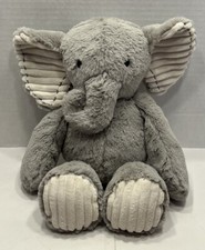 Lambs  Ivy Plush Jett the Elephant 13  Gray Stuffed Animal Toy Sewn Eyes Ribbed