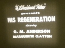 1915 His Regeneration 8 MM Silent Film Charlie Chaplin Broncho Biilly Anderson 
