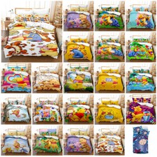 Winnie the Pooh 3D Doona Quilt Duvet Cover Set Pillowcase Single Double Size Bed