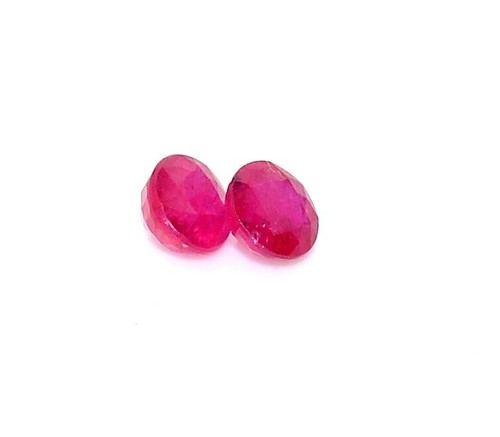 5 mm Certified Natural Ruby Round Pair 1.57 Cts Mozambique Loose Gemstones - Picture 7 of 7
