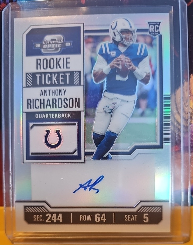 2023 Panini Contenders Optic - Rookie Ticket Auto Silver #102 Anthony Richardson