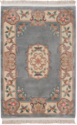 RRA 4x6 Chinese Aubusson Design Light Slate Blue Rug 19083