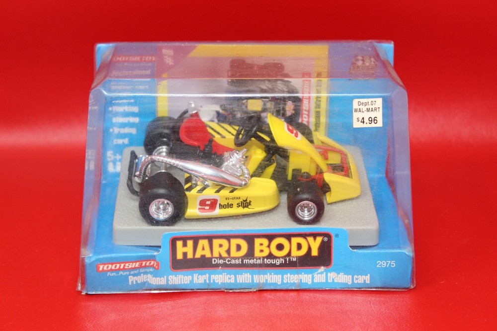 Vintage 1998 TootsieToy Hard Body Professional Shifter Kart #9 Yellow NIB VHTF