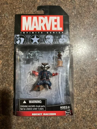 "Figura de mapache cohete serie Marvel Infinite Guardianes de la Galaxia 3,75"""