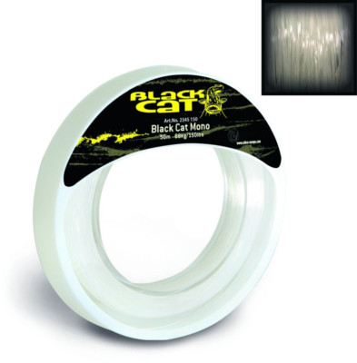 Black Cat Mono Leader 50m Vorfachmaterial 3 Stärken zur Auswahl Waller-Shop 1mm
