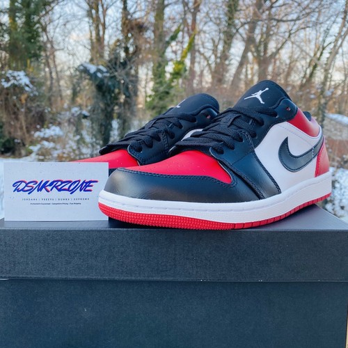 Air Jordan 1 Low Bred Toe (GS) Size 6Y 