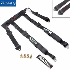 Black 4 Point Harness Seat Belt Universal Fit for Racing Car UTV 2 inch