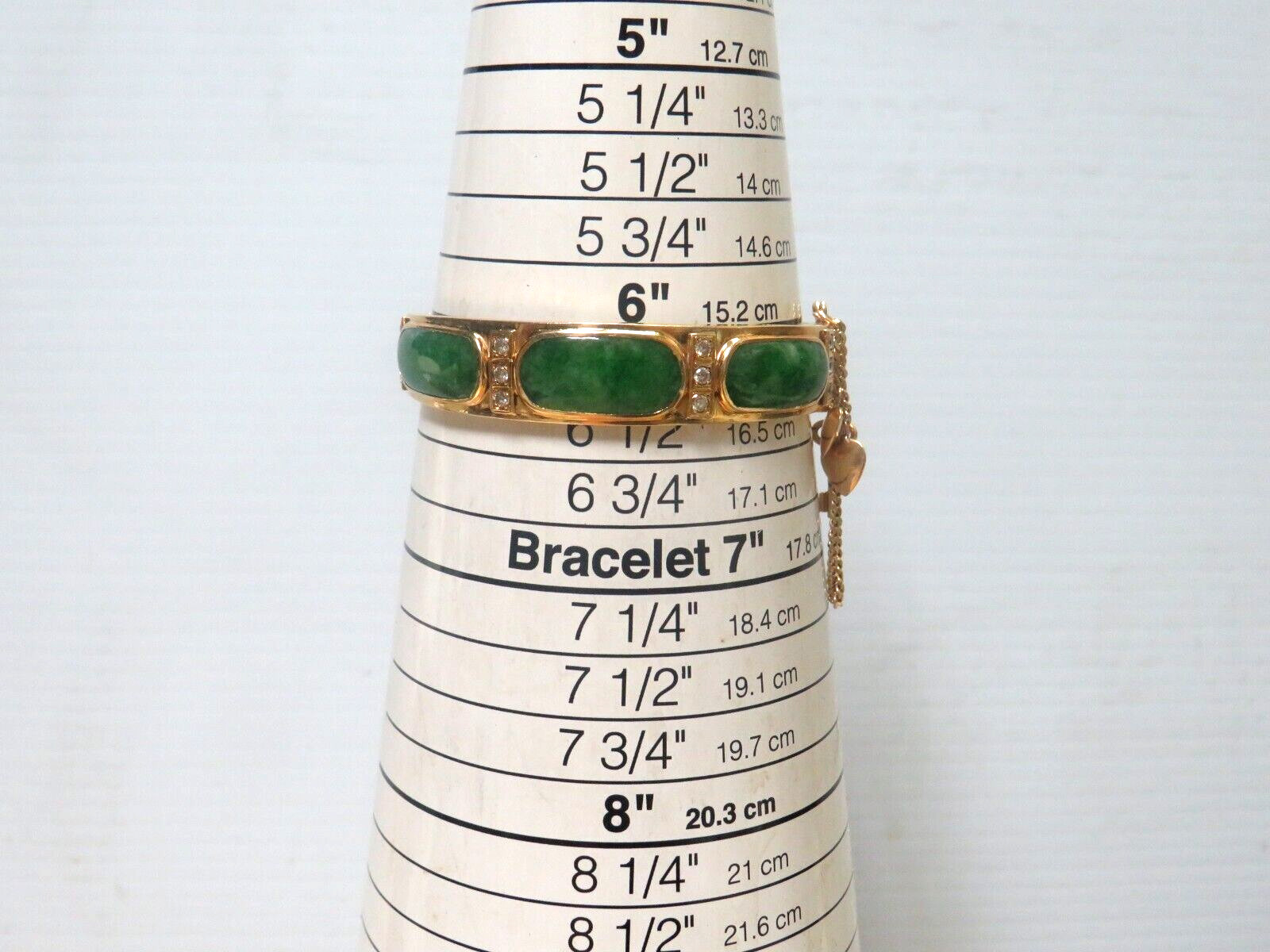 Stunning Solid 18K Yellow Gold Hinged Bangle BRAC… - image 13