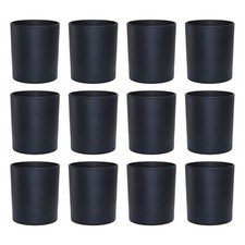 Candle Glass Matt Black Container 30cl Candle Supplies - Pack Of 12 | Cosy Owl