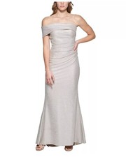 Eliza J Off-the-Shoulder Short Sleeve Side Ruched Sz8 $198