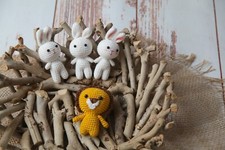 Newborn Photo Prop Accessories, Palm size bunny, lion,  rainbow felt heart