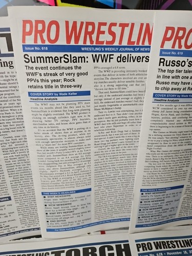 Lot of 26 Yr 2000/2001 PRO WRESTLING TORCH NEWSPAPERS Wrestling Wwf Cb47 - Picture 3 of 24