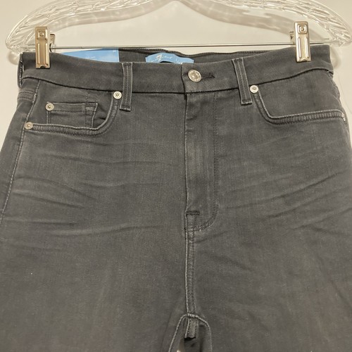 7 For All Mankind Women's High Rise Skinny Fit Ankle Jeans B(air) Evening Grey - 第 4/14 張圖片