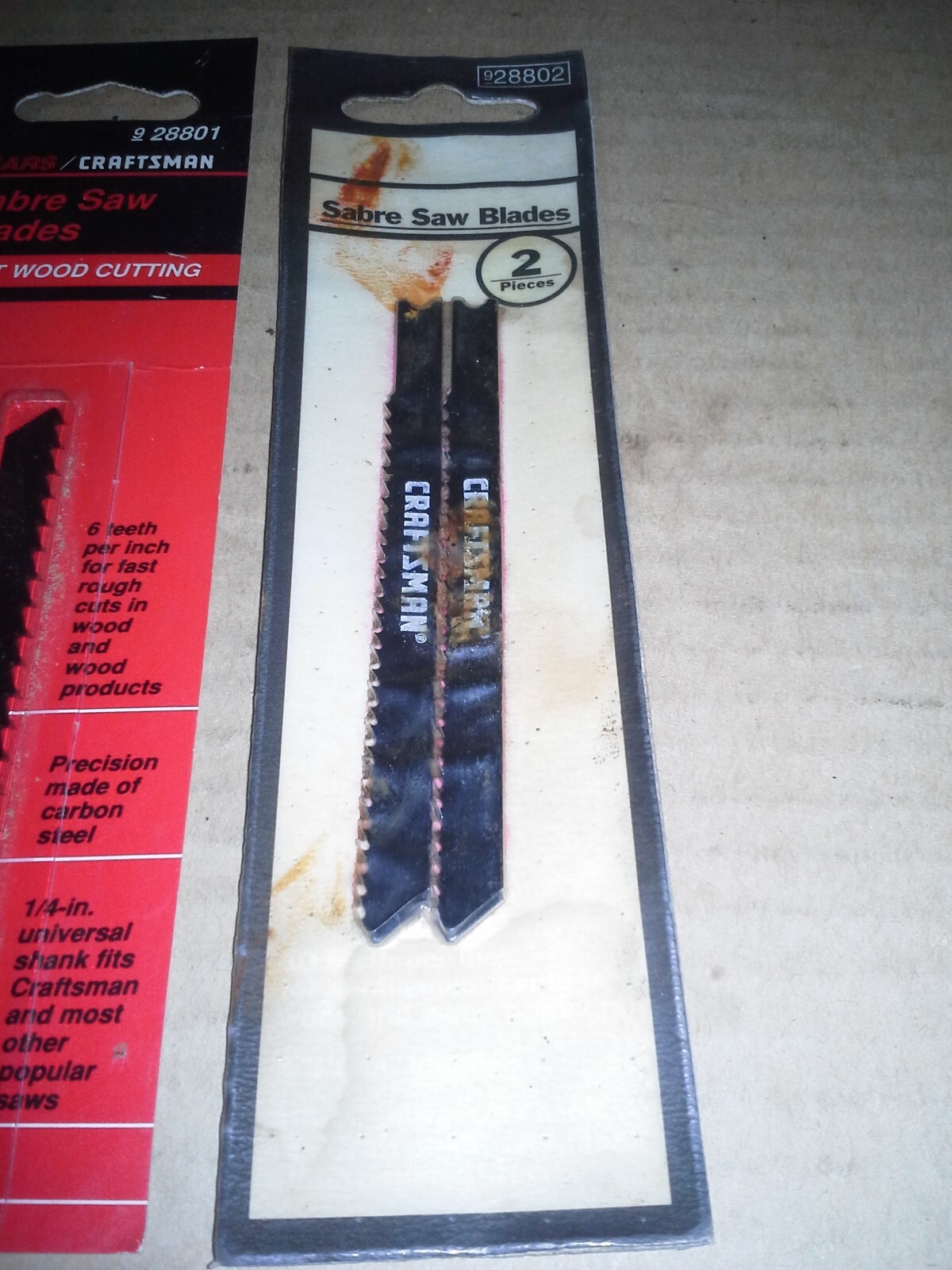 Vintage. Sears Craftsman Sabre Saw Blades 9_28802 & 9_28801. NOSRust