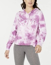 Calvin Klein Performance Tie-Dyed Logo Hoodie Women  s Sz Large MSRP 49.50 NEW.