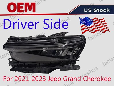 For 2021-2023 Jeep Grand Cherokee LED Headlight Head Lamp LH Drivers Side OEM US
