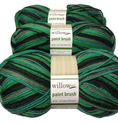 Willow Yarns Paint Brush 3 Skeins  Dark Iris 