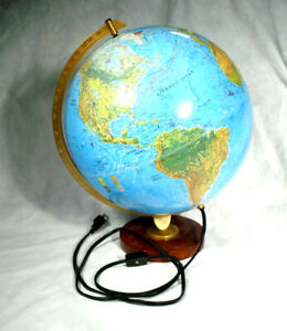 Vintage Replogle World Horizon Series 12” Lighted Illuminated Rotating Globe