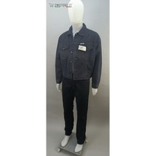 Giacca Denim Imbottita CLARK Nero Jeans Regular Basic Fit Original Vintage 90's