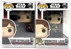 Funko Pop! Star Wars ROTJ 40Th Luke #605 & Princess Leia #607 Common Set of 2