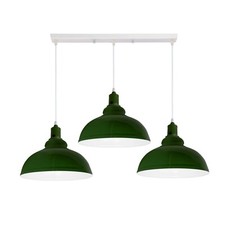 Industrial 3 Way Pendant Light Hanging Metal Ceiling Lampshade E27 Fittings