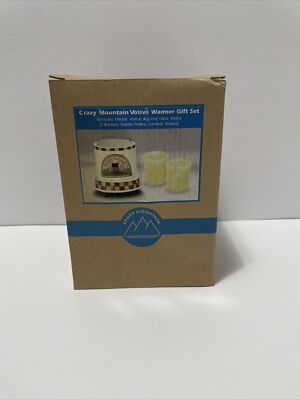 CRAZY MOUNTAIN VOTIVE JAR CANDLE WARMER ''LIVE WELL LOVE MUCH LAUGH OFTEN'' New