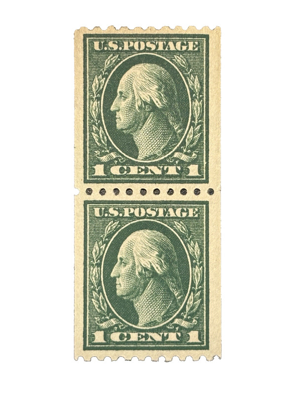 2 US STAMPS SCOTT # 441 MINT NH COIL PAIR 1914 BEAUTIFUL SEE IMAGES!!