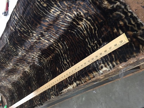 Leopard Animal Skin Faux Fur Luxury Fabric-BROWN, TAN AND BLACK. Sold BTY - Picture 5 of 5