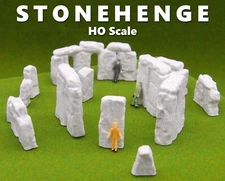 HO Scale Stonehenge Prehistoric Monument - 3D Railroad Diorama 12 Piece Scenery