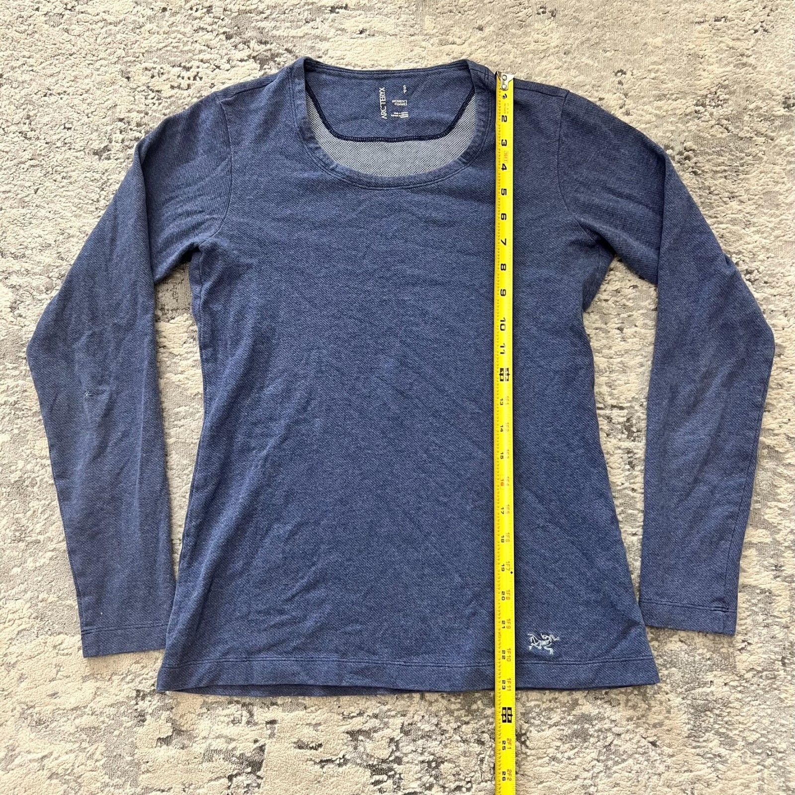 ARC'TERYX Arcteryx Top Camicia Termica Donna S Pullover Blu Manica Lunga Outdoor Escursionismo
