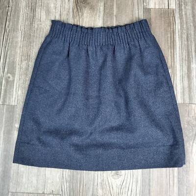 Women's Skirt size 00 Wool Polyester Navy Blue Elastic