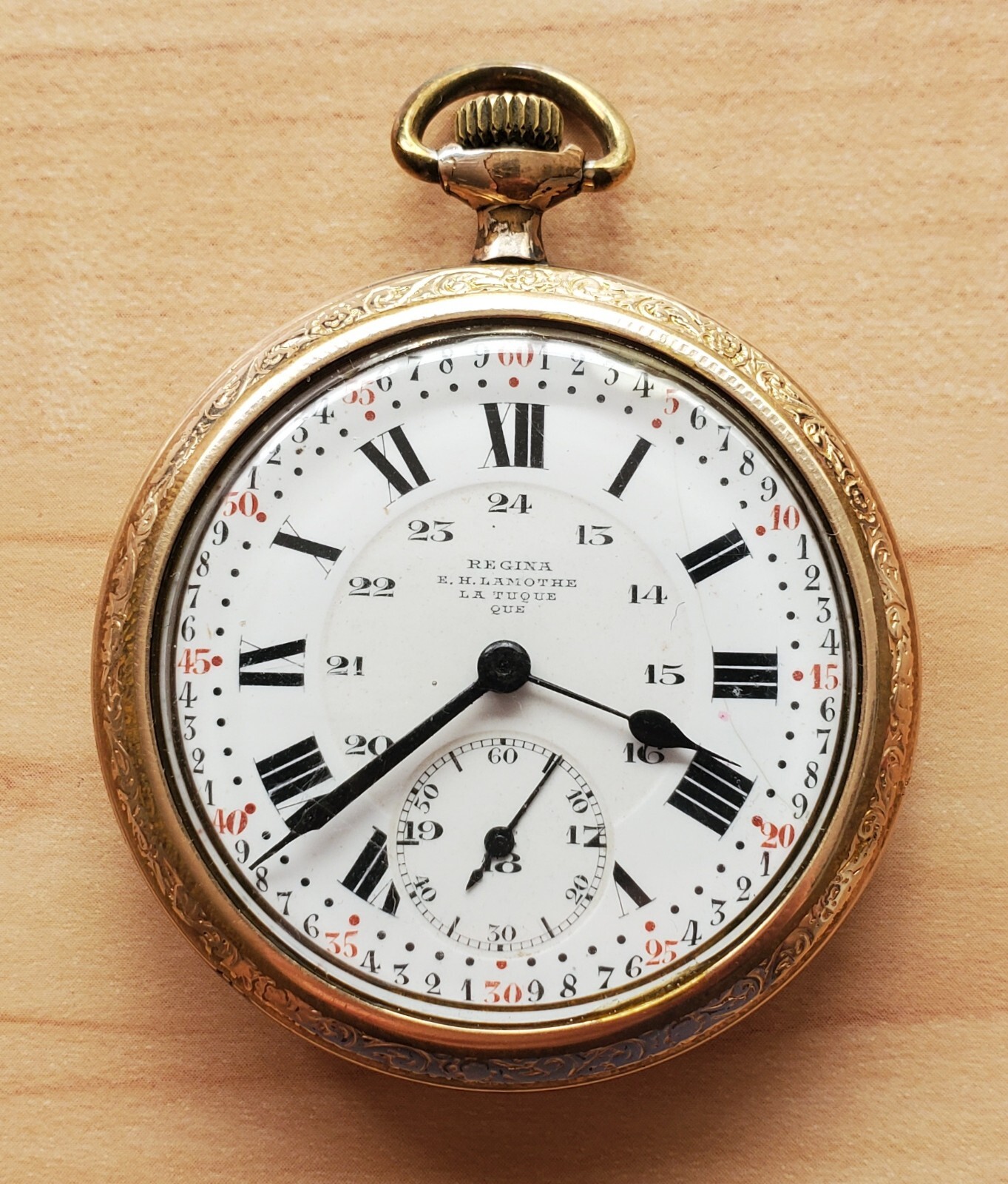 1916 REGINA Omega 17 lignes 45mm GF POCKET WATCH 17 jewels Private Label RUNS eBay